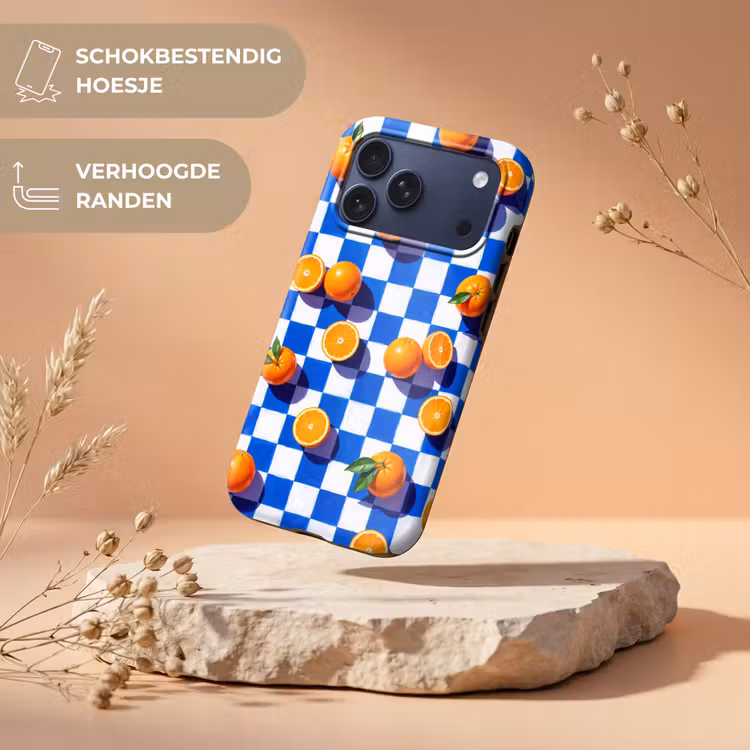 Telefoonhoesje Toughcase - Sinaasappel - Geruit - Eten — 5