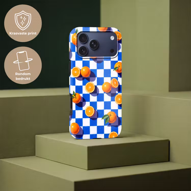 Telefoonhoesje Toughcase - Sinaasappel - Geruit - Eten — 7