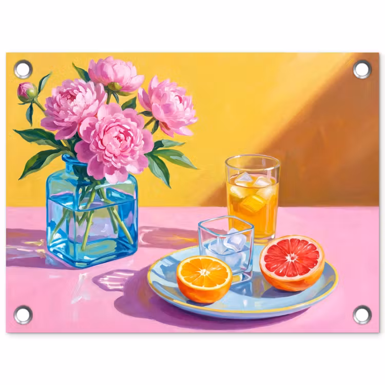 Tuinposter - Bloemen - Roze - Modern — 1