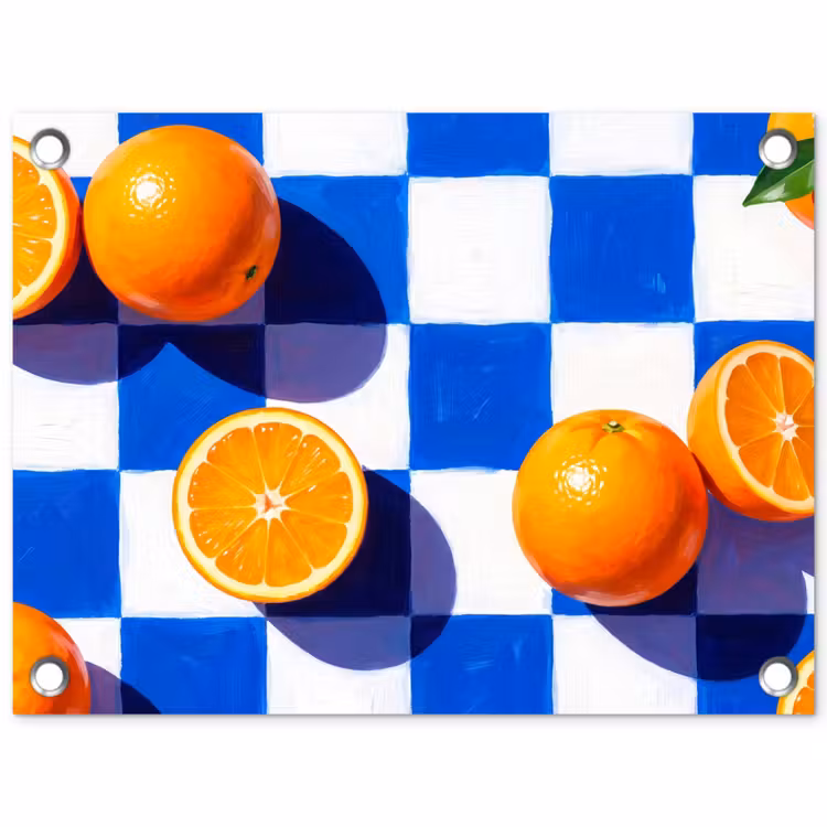 Tuinposter - Sinaasappel - Geruit - Eten — 1