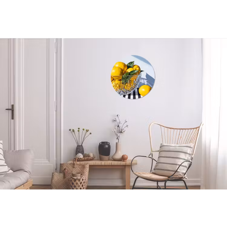 Wandcirkel - Aluminium - Citroenen - Fruit - Geel — 2