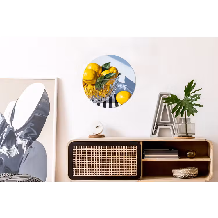 Wandcirkel - Aluminium - Citroenen - Fruit - Geel — 3