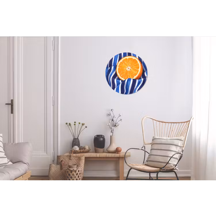 Wandcirkel - Aluminium - Eten - Fruit - Oranje — 2
