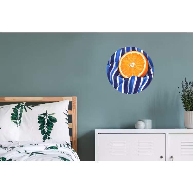 Wandcirkel - Aluminium - Eten - Fruit - Oranje — 4
