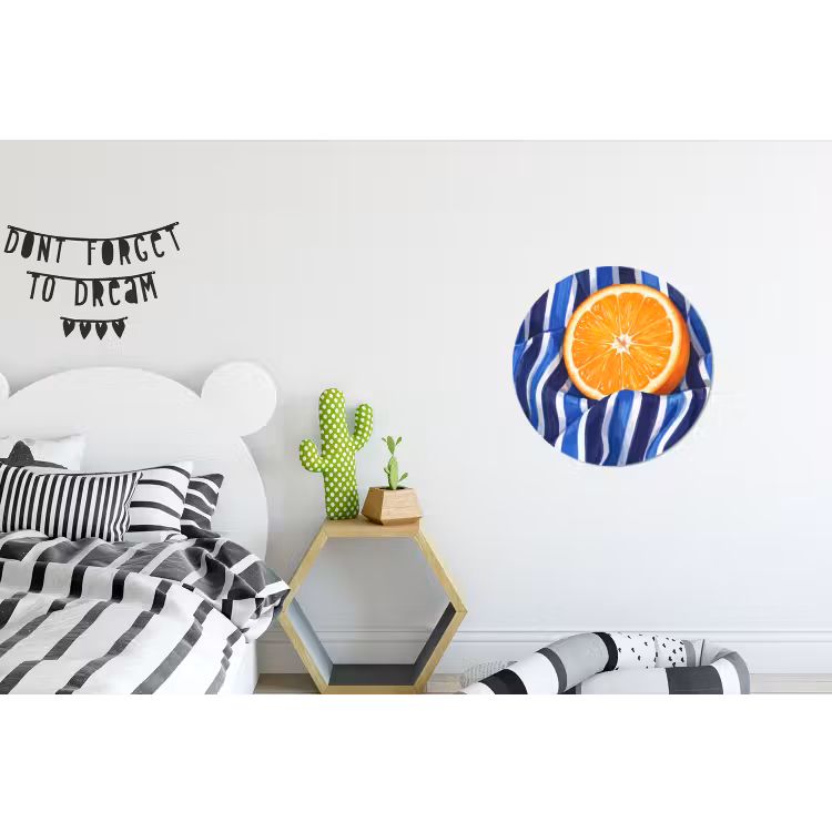 Wandcirkel - Aluminium - Eten - Fruit - Oranje — 5