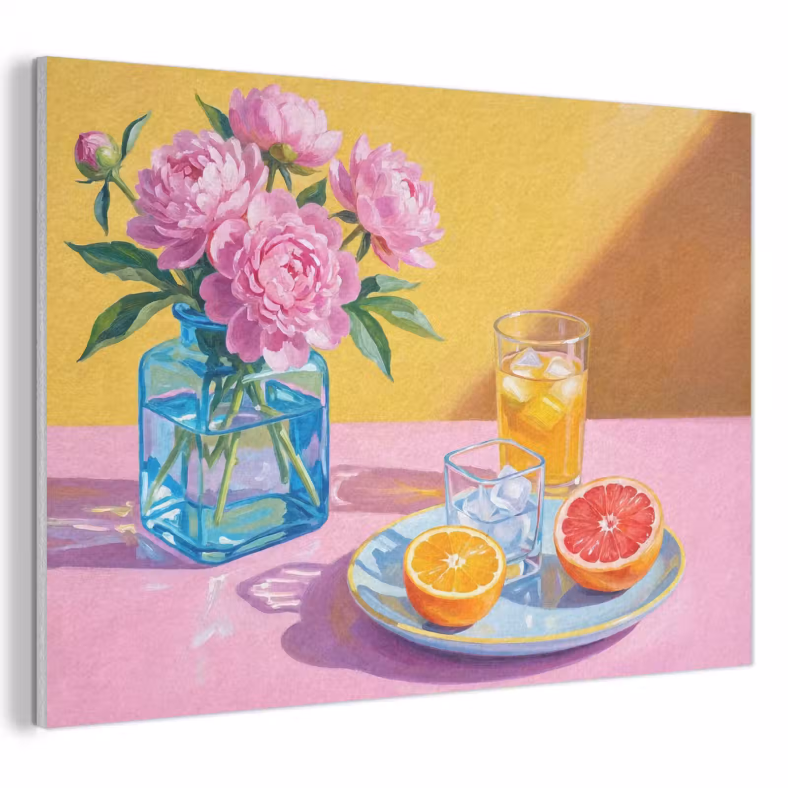 Akoestisch schilderij - Bloemen - Roze - Modern — 1