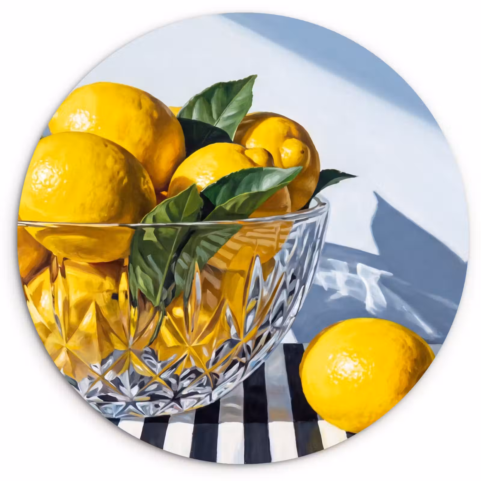 Wandcirkel - Glas - Citroenen - Fruit - Geel — 1