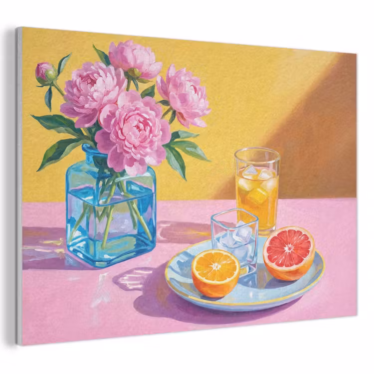 Akoestisch schilderij - Bloemen - Roze - Modern — 1