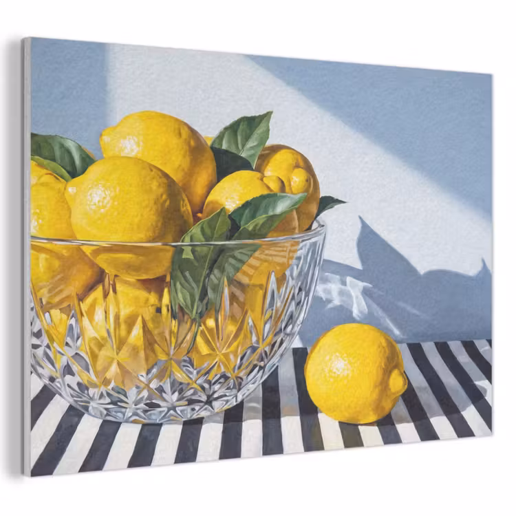 Akoestisch schilderij - Citroenen - Fruit - Geel — 1