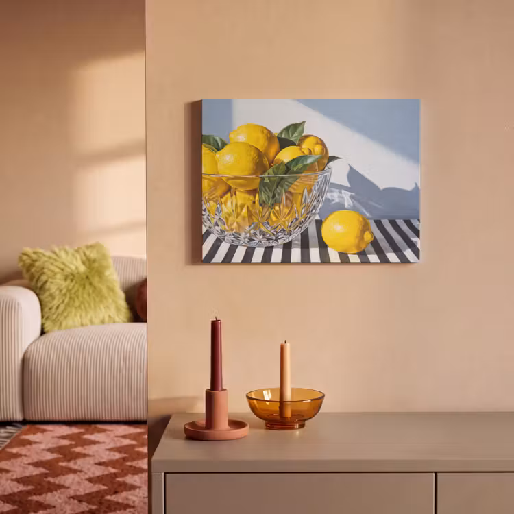 Akoestisch schilderij - Citroenen - Fruit - Geel — 2