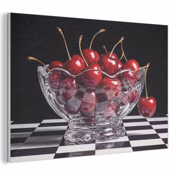 Akoestisch schilderij - Eten - Kersen - Rood — 1