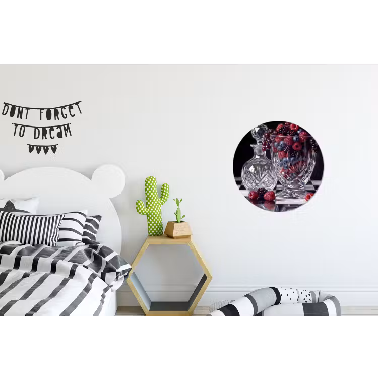 Wandcirkel - Aluminium - Bessen - Kristal - Stilleven — 5