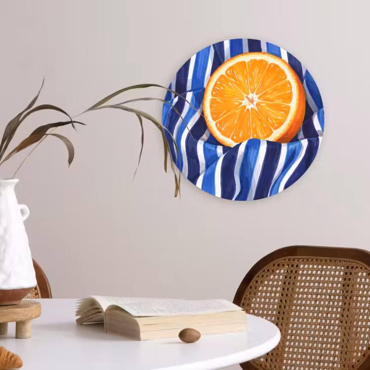 Wandcirkel - Glas - Eten - Fruit - Oranje — 4