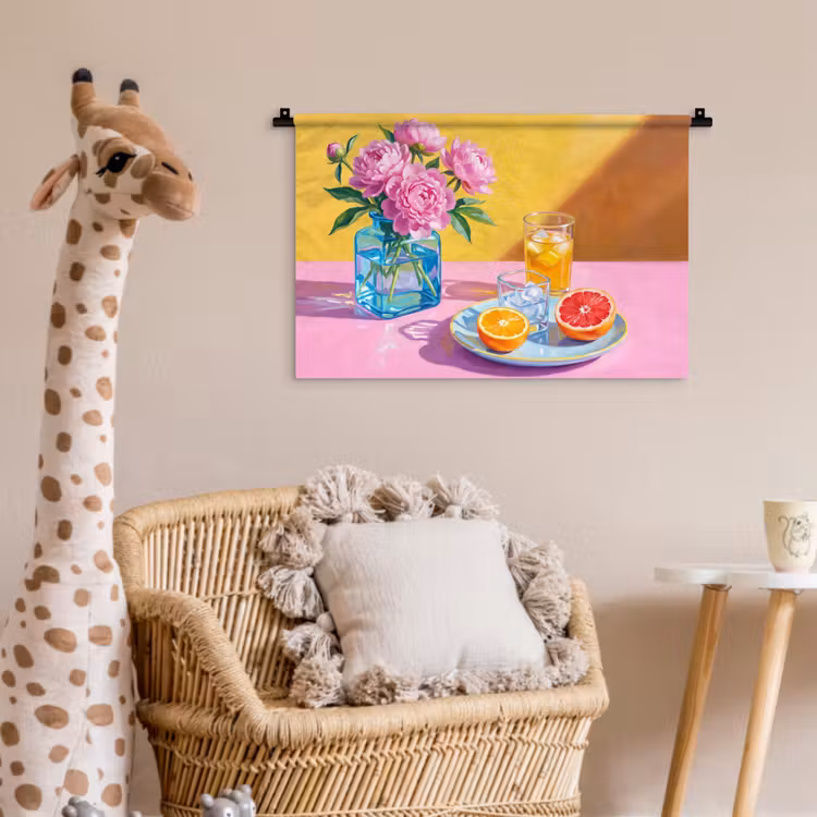Wandkleed - Bloemen - Roze - Modern — 5