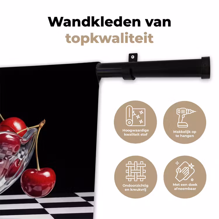 Wandkleed - Eten - Kersen - Rood — 3