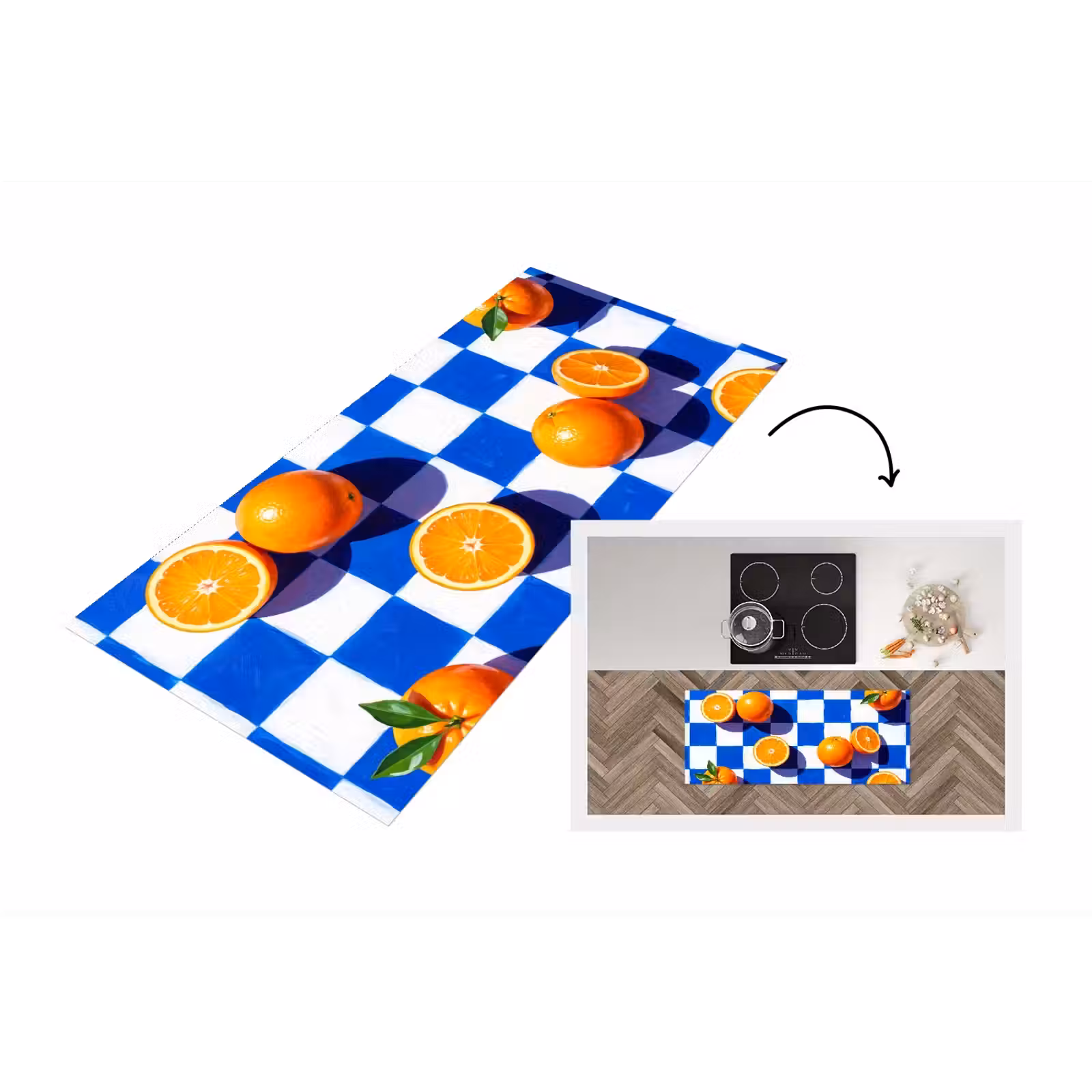 Keukenloper - Sinaasappel - Geruit - Eten — 1