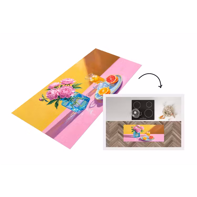 Keukenloper - Bloemen - Roze - Modern — 1