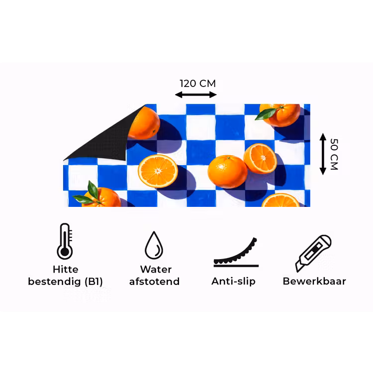 Keukenloper - Sinaasappel - Geruit - Eten — 5