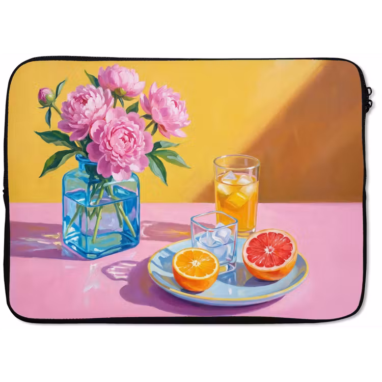 Laptophoes - Bloemen - Roze - Modern — 1
