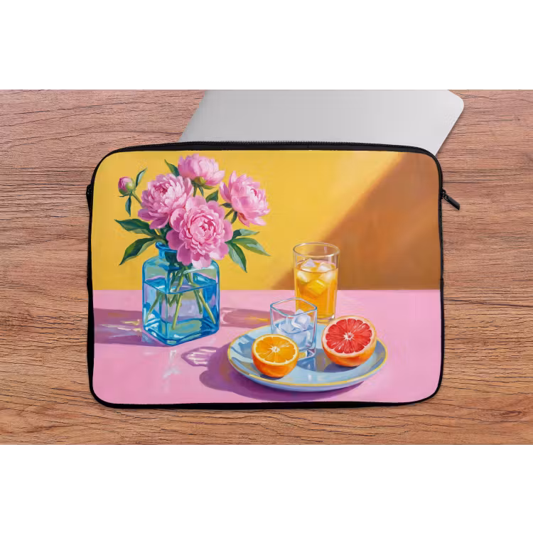 Laptophoes - Bloemen - Roze - Modern — 2