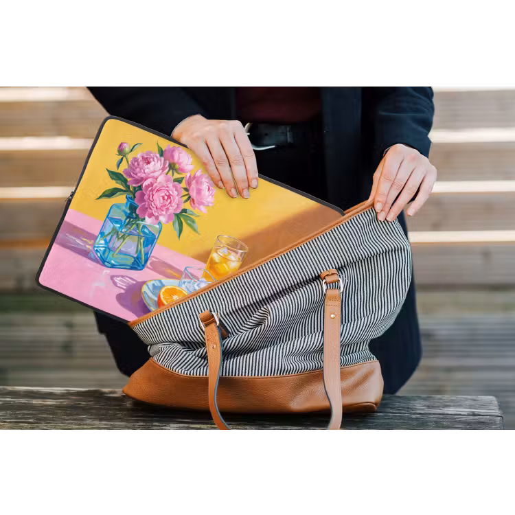 Laptophoes - Bloemen - Roze - Modern — 4
