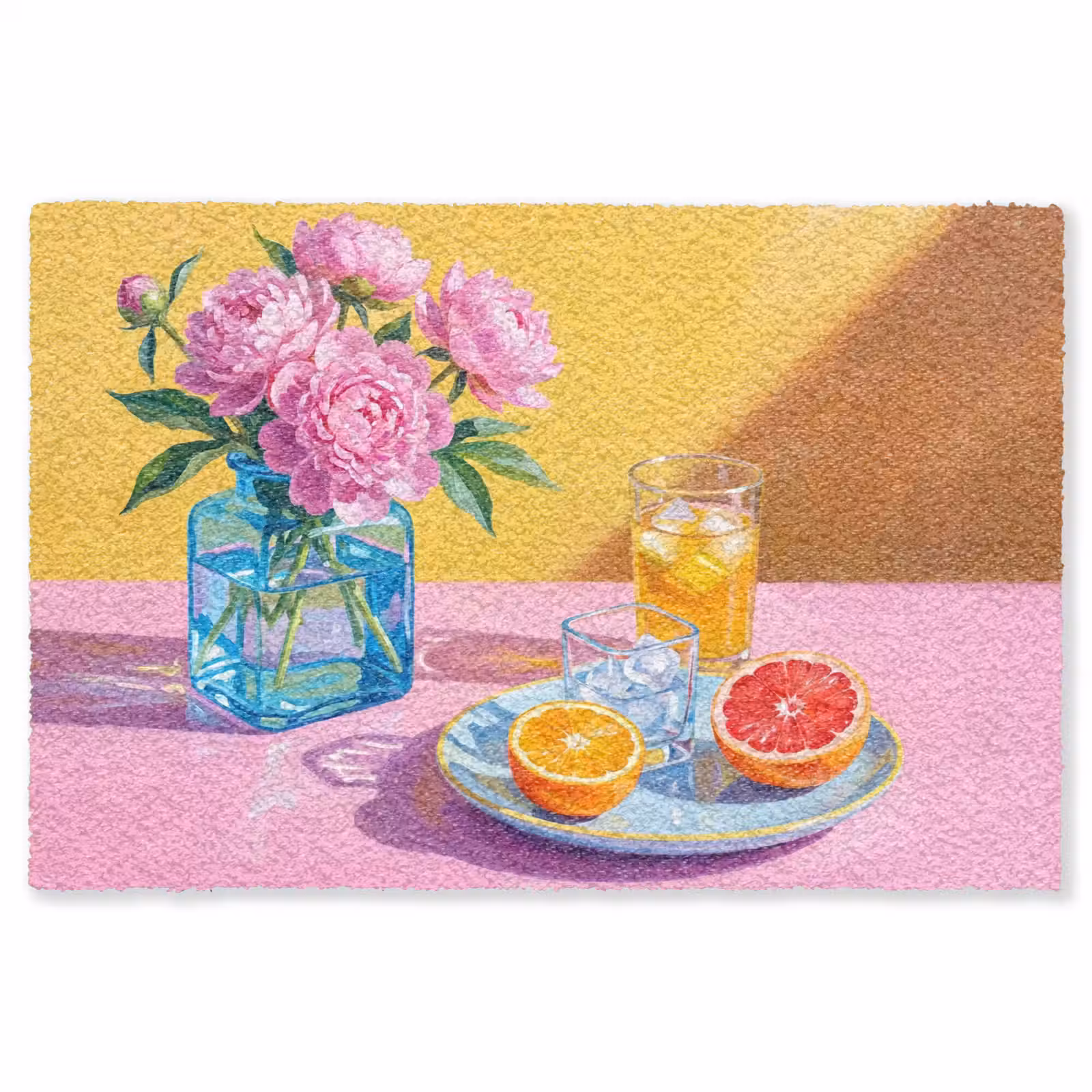 Vloerkleed - Bloemen - Roze - Modern — 1