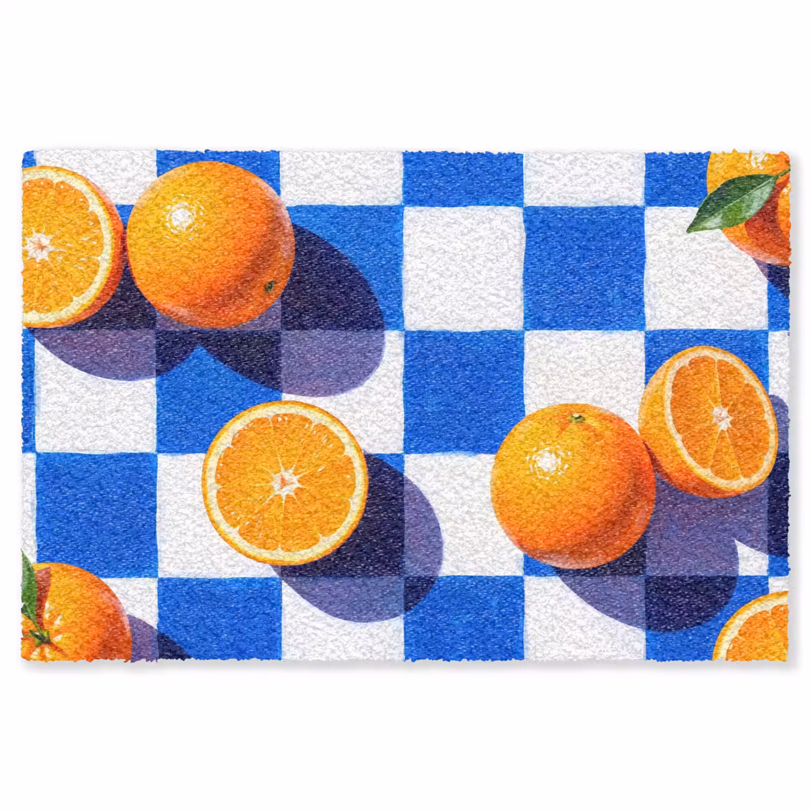 Vloerkleed - Sinaasappel - Geruit - Eten — 1