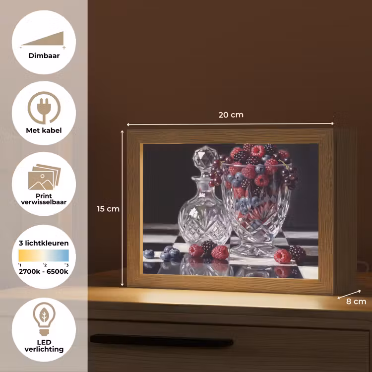 Lightbox - Wandlamp - Bessen - Kristal - Stilleven — 9