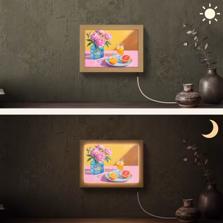 Lightbox - Wandlamp - Bloemen - Roze - Modern — 3