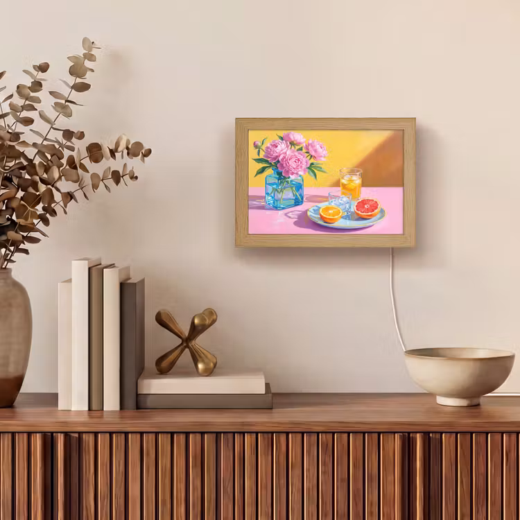 Lightbox - Wandlamp - Bloemen - Roze - Modern — 4