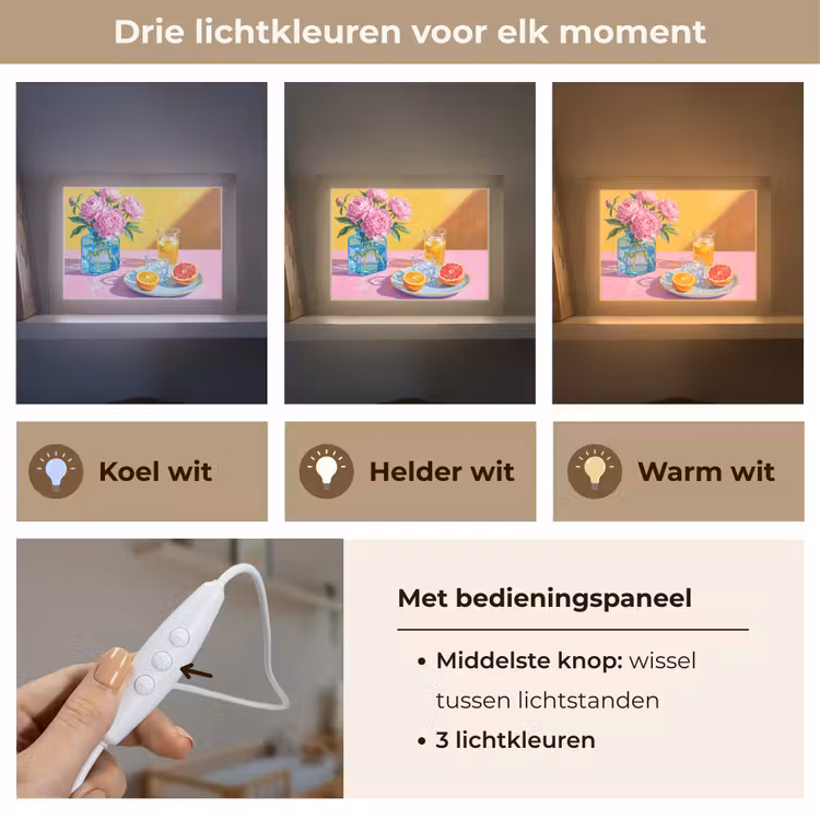 Lightbox - Wandlamp - Bloemen - Roze - Modern — 7