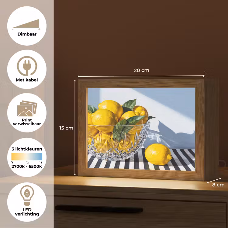 Lightbox - Wandlamp - Citroenen - Fruit - Geel — 9