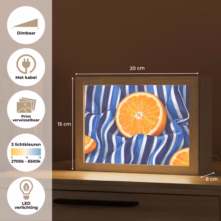 Lightbox - Wandlamp - Eten - Fruit - Oranje — 9