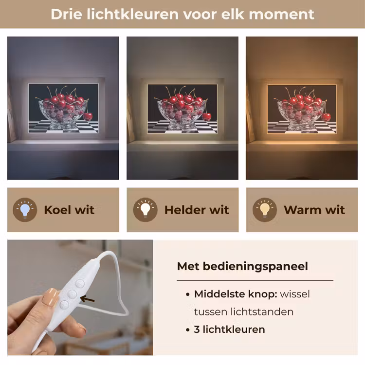 Lightbox - Wandlamp - Eten - Kersen - Rood — 7