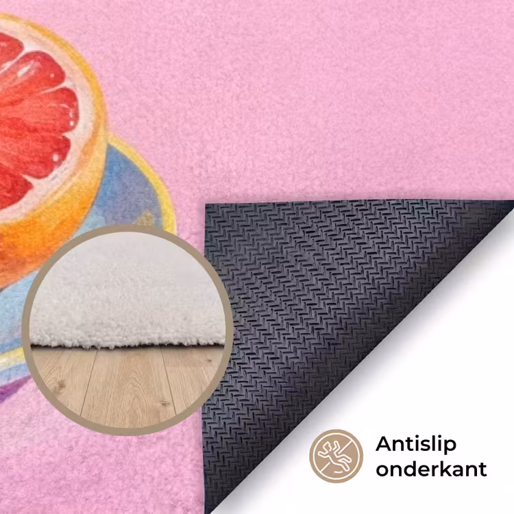 Vloerkleed - Bloemen - Roze - Modern — 4
