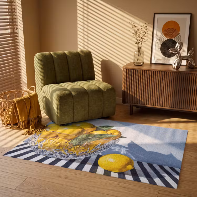 Vloerkleed - Citroenen - Fruit - Geel — 2