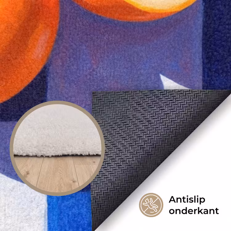 Vloerkleed - Sinaasappel - Geruit - Eten — 4