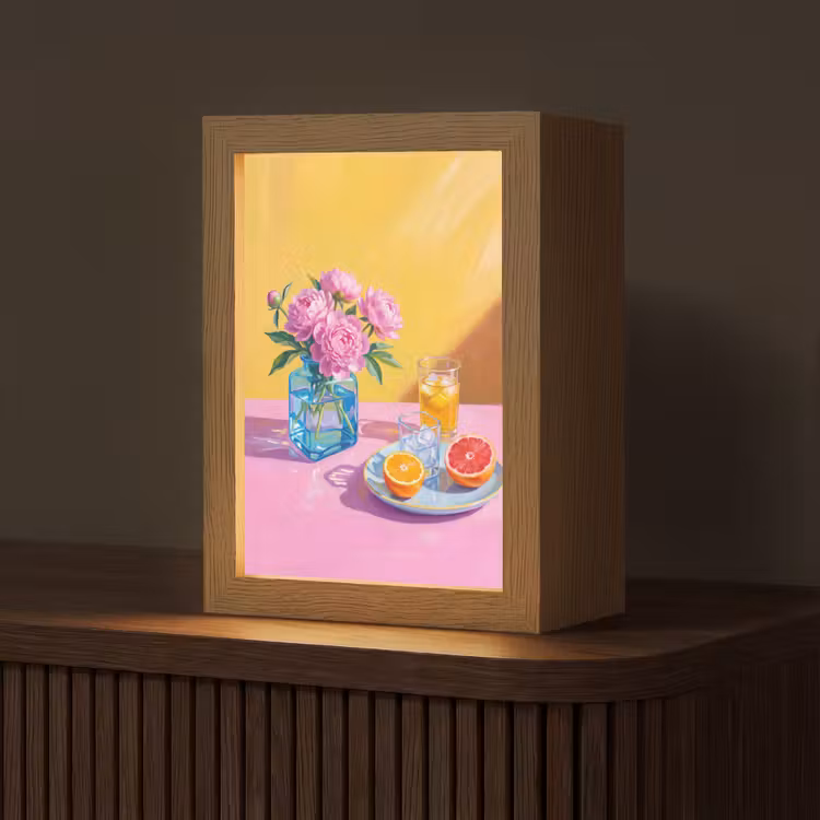 Tafellamp - Bloemen - Roze - Modern — 1