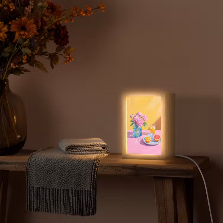 Tafellamp - Bloemen - Roze - Modern — 3