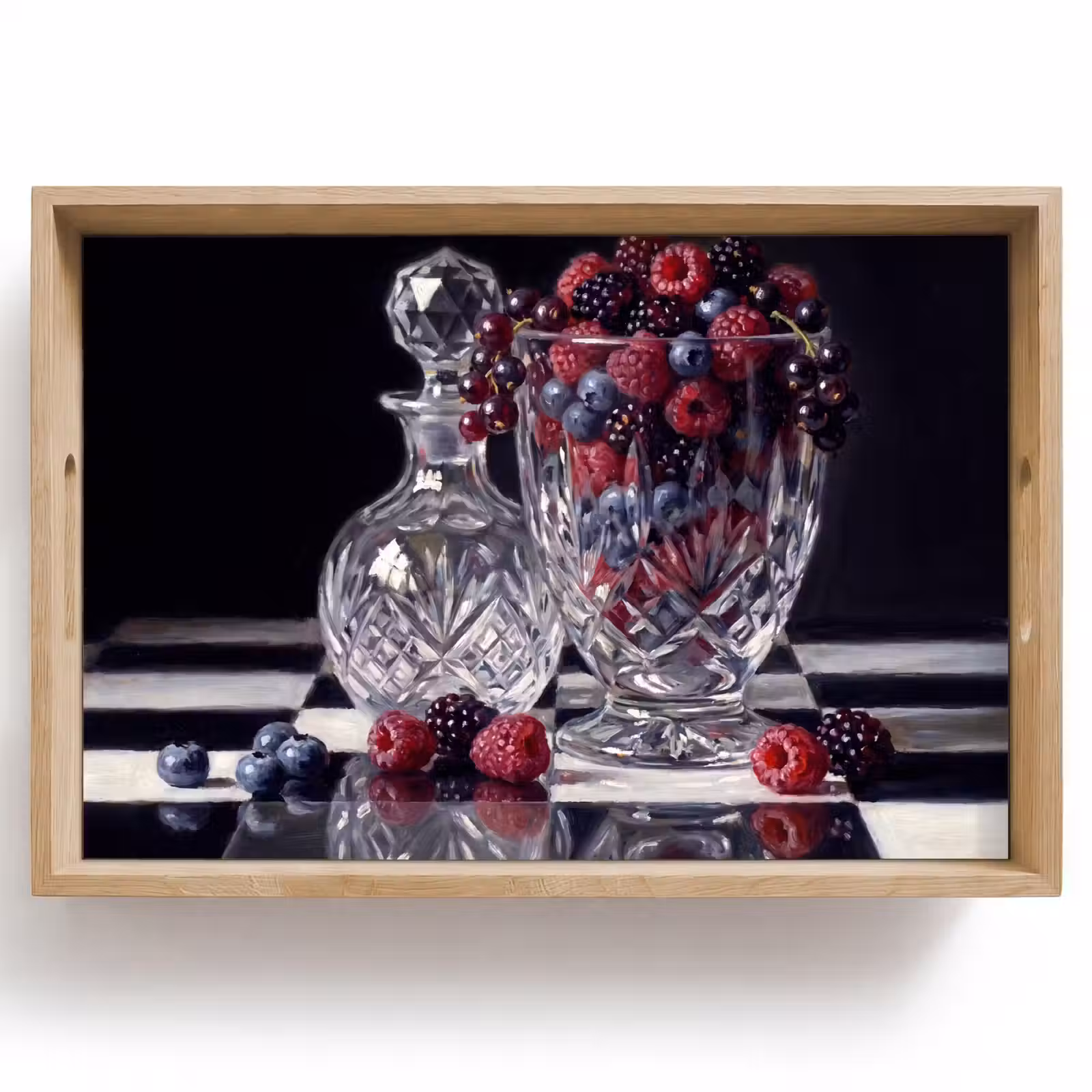 Dienblad - Bessen - Kristal - Stilleven — 1