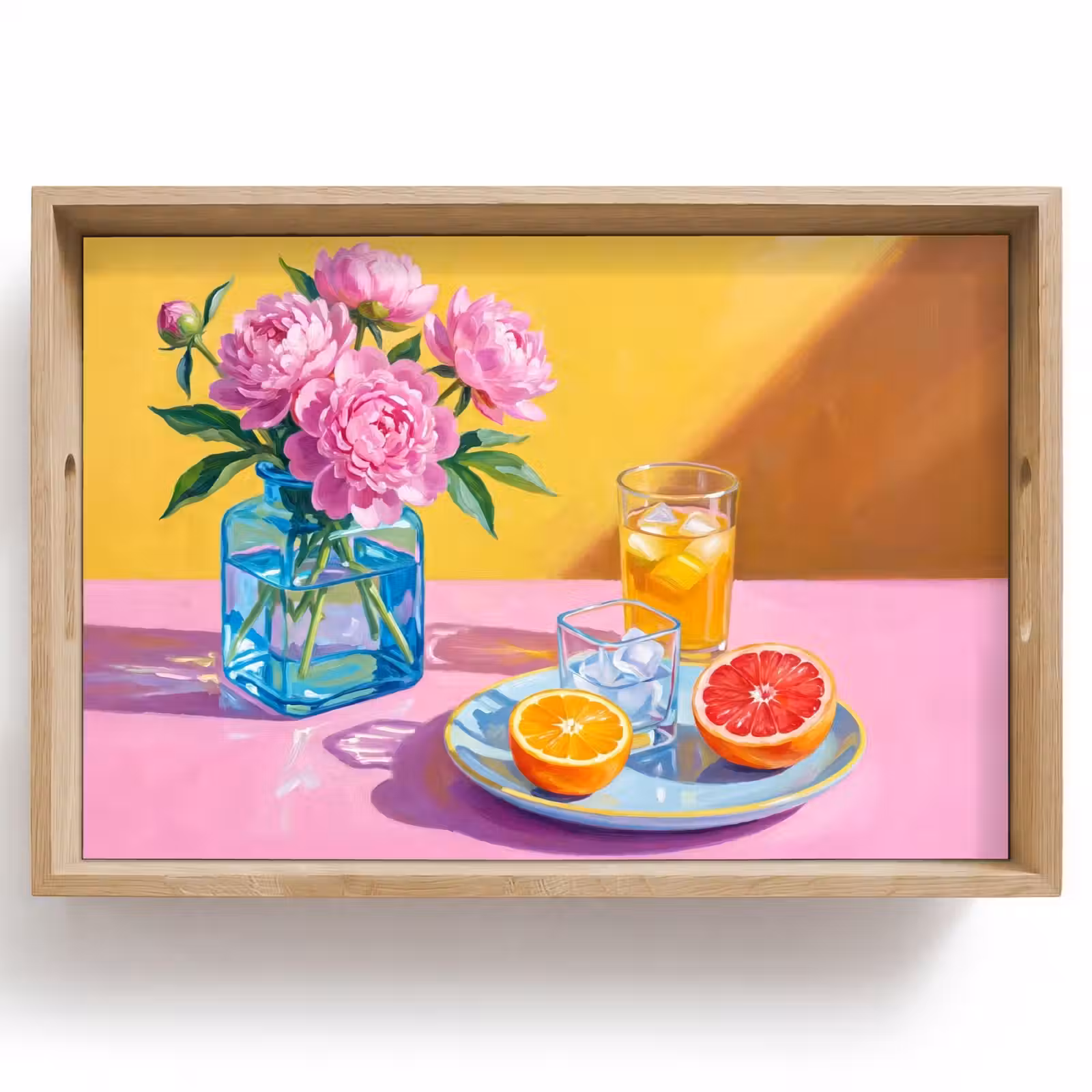 Dienblad - Bloemen - Roze - Modern — 1