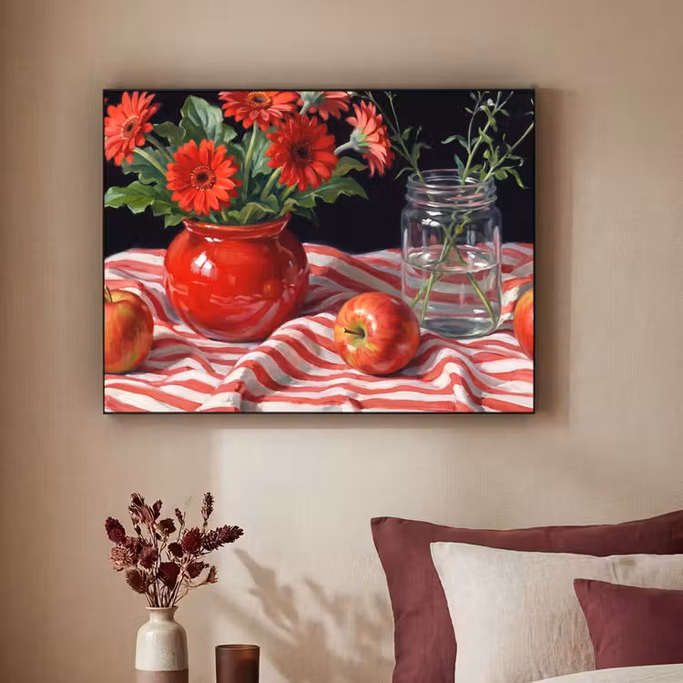 Art Frame - Rode bloemen - Vaas — 3