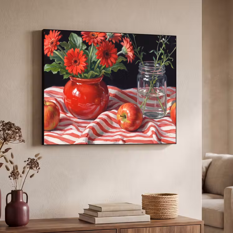 Art Frame - Rode bloemen - Vaas — 7