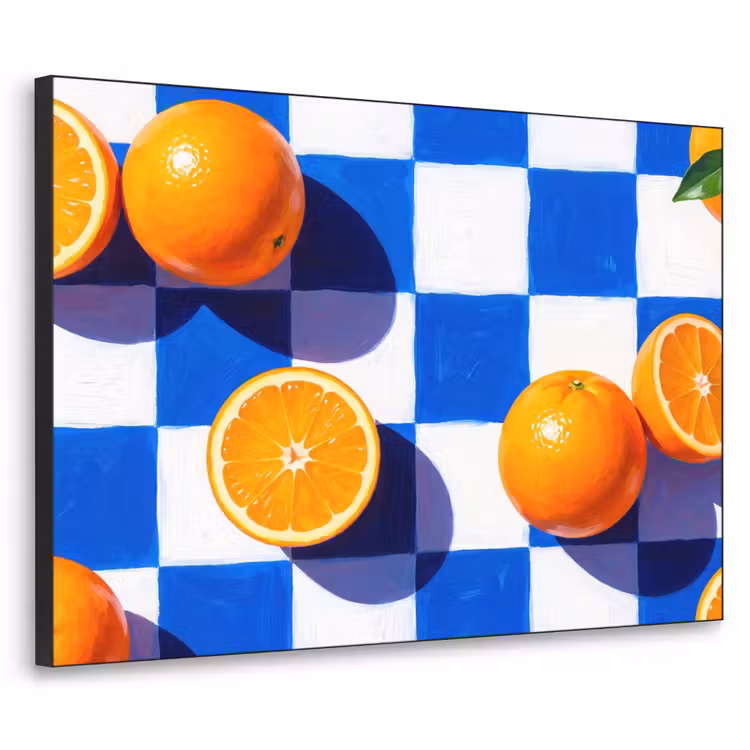 Art Frame - Sinaasappel - Geruit - Eten — 1