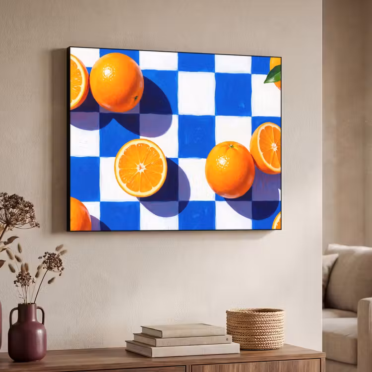 Art Frame - Sinaasappel - Geruit - Eten — 7