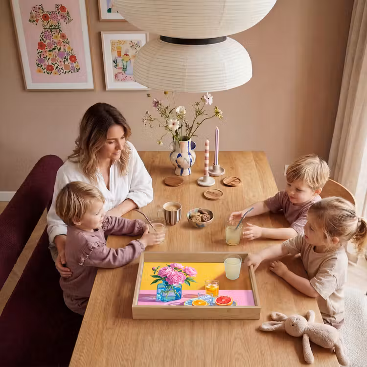 Dienblad - Bloemen - Roze - Modern — 7