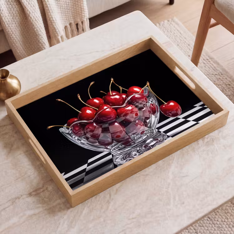 Dienblad - Eten - Kersen - Rood — 2