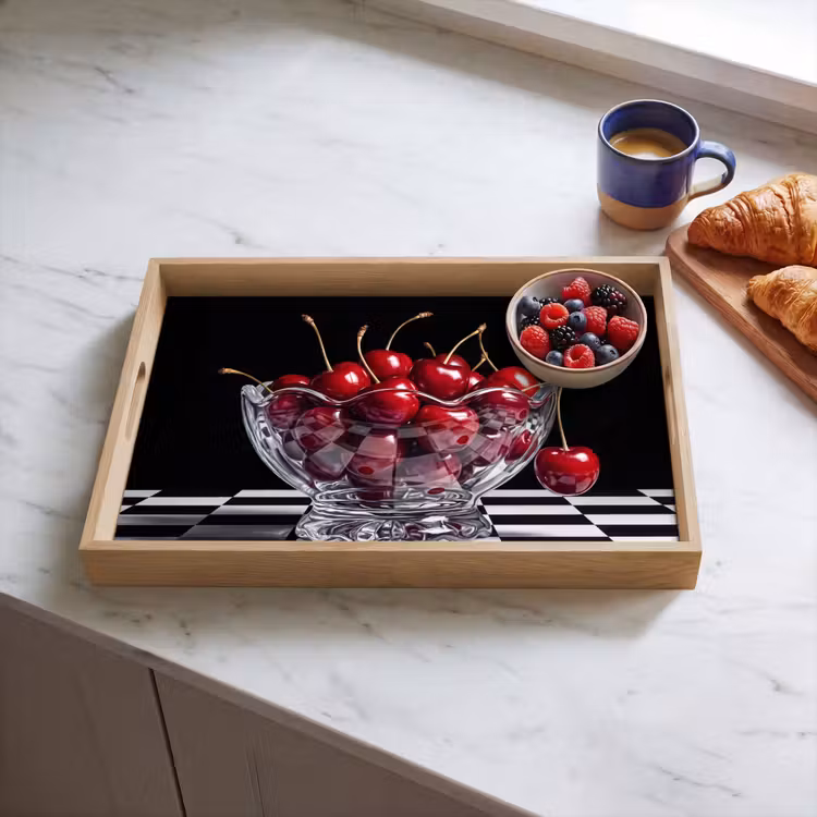 Dienblad - Eten - Kersen - Rood — 4