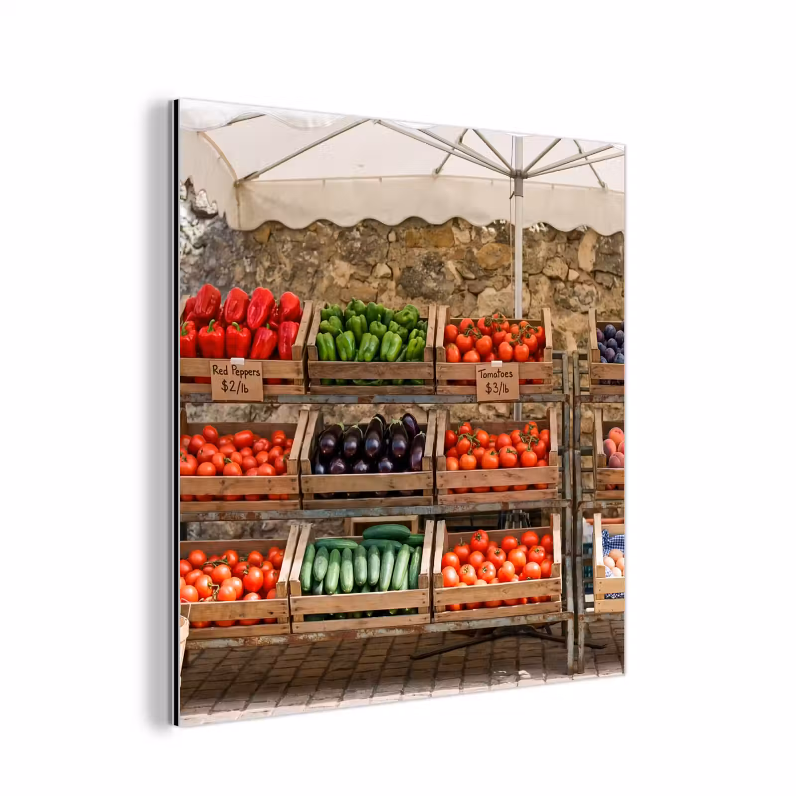 Aluminium schilderij - Eten - Markt - Vers — 1
