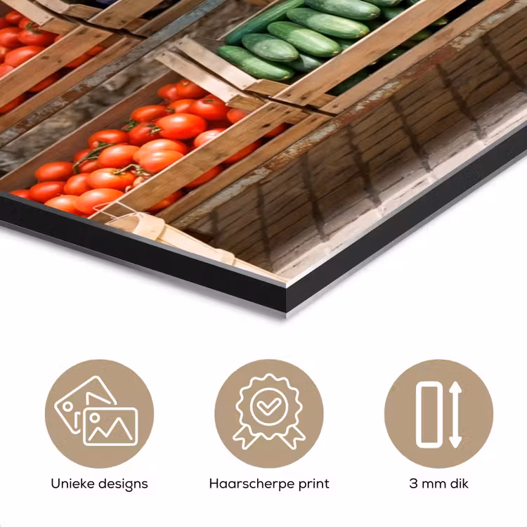 Aluminium schilderij - Eten - Markt - Vers — 7